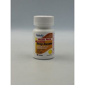 ValuRx Stay Awake Maximum Strength Caffeine 200 mg Alertness Aid – 30 Tablets